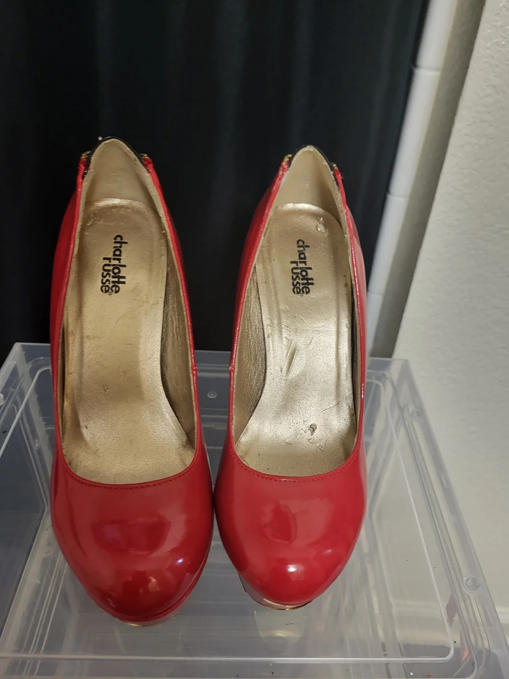 Charlotte Russe Red Patent Platform Pumps